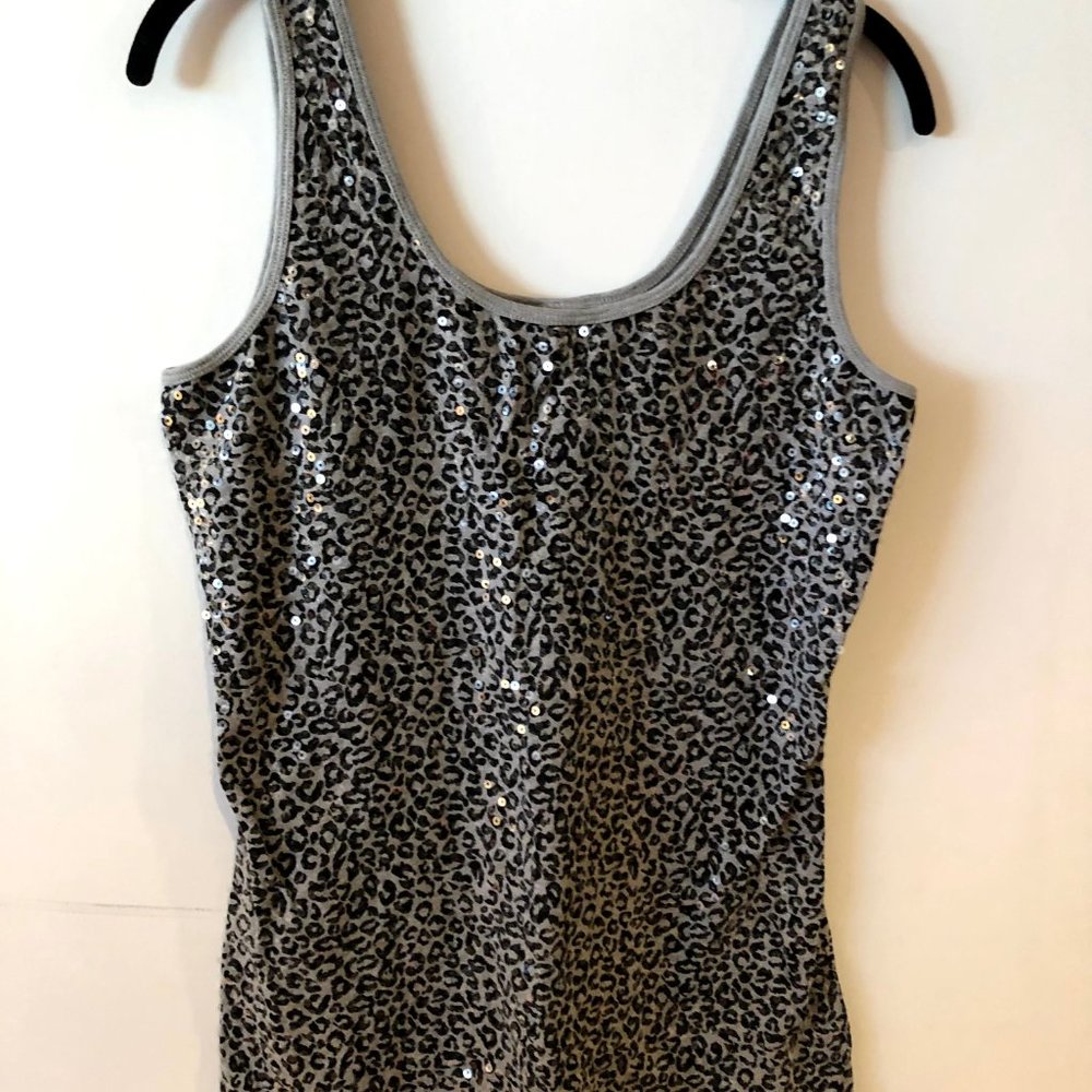 Rue 21 Leopard Sequin Tank Top